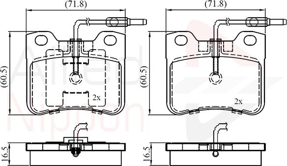 Comline ADB1231 - Kit pastiglie freno, Freno a disco autozon.pro