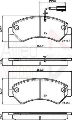 Comline ADB12247 - Kit pastiglie freno, Freno a disco autozon.pro