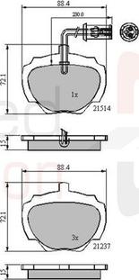 Comline ADB1224 - Kit pastiglie freno, Freno a disco autozon.pro