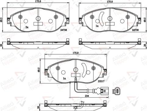 Comline ADB12201 - Kit pastiglie freno, Freno a disco autozon.pro