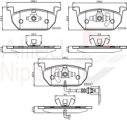 Comline ADB12224 - Kit pastiglie freno, Freno a disco autozon.pro