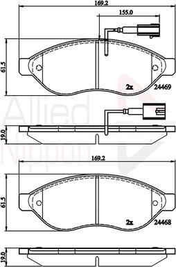 Comline ADB12227 - Kit pastiglie freno, Freno a disco autozon.pro