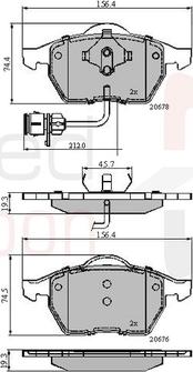 Comline ADB1715 - Kit pastiglie freno, Freno a disco autozon.pro