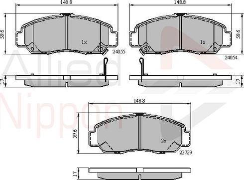 Comline ADB3949 - Kit pastiglie freno, Freno a disco autozon.pro