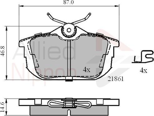 Comline ADB3945 - Kit pastiglie freno, Freno a disco autozon.pro