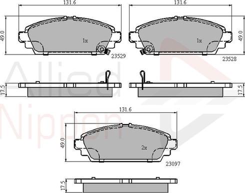 Comline ADB3943 - Kit pastiglie freno, Freno a disco autozon.pro