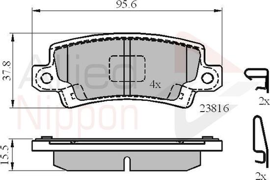 Comline ADB3942 - Kit pastiglie freno, Freno a disco autozon.pro