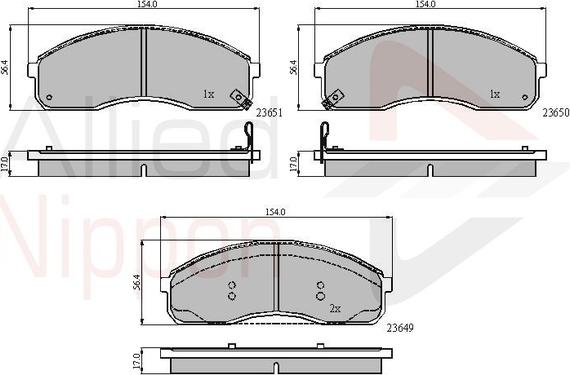 Comline ADB3968 - Kit pastiglie freno, Freno a disco autozon.pro