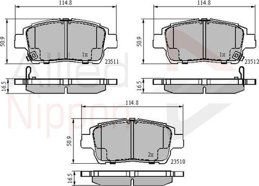 Comline ADB3901 - Kit pastiglie freno, Freno a disco autozon.pro