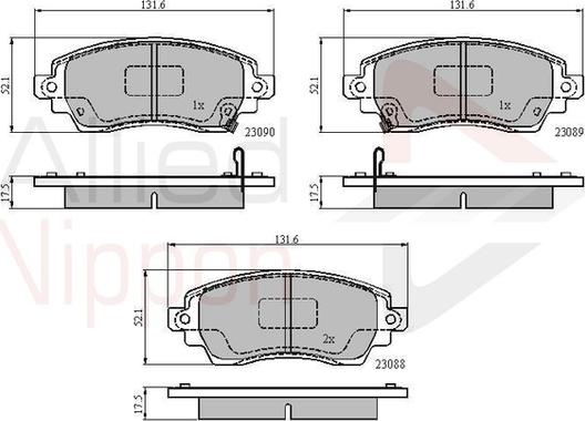 Comline ADB3908 - Kit pastiglie freno, Freno a disco autozon.pro