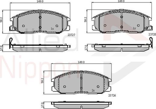 Comline ADB3902 - Kit pastiglie freno, Freno a disco autozon.pro