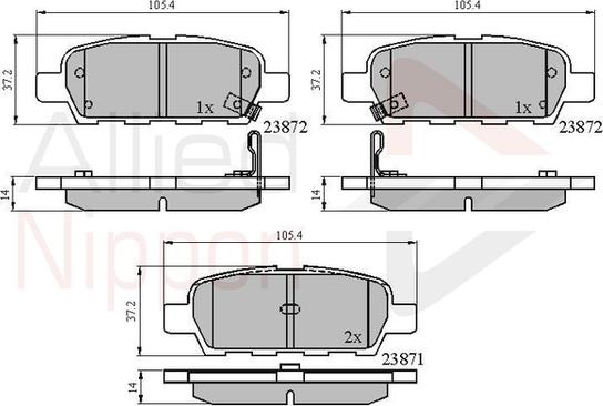 Comline ADB3912 - Kit pastiglie freno, Freno a disco autozon.pro