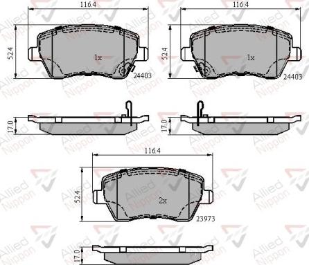 Comline ADB3984 - Kit pastiglie freno, Freno a disco autozon.pro