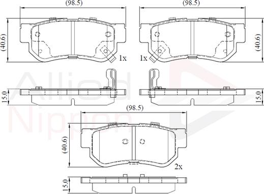 Comline ADB3935 - Kit pastiglie freno, Freno a disco autozon.pro