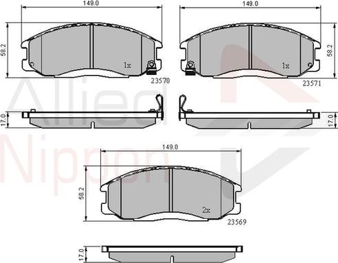 Comline ADB3938 - Kit pastiglie freno, Freno a disco autozon.pro