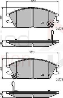 Comline ADB3922 - Kit pastiglie freno, Freno a disco autozon.pro