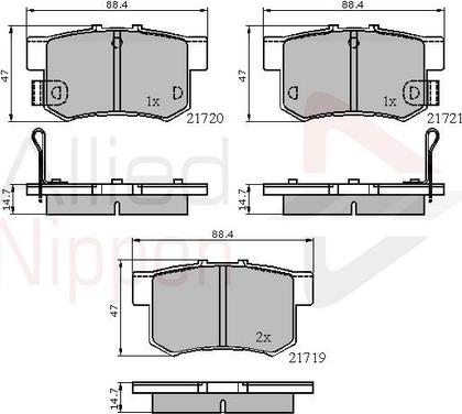 Comline ADB3445 - Kit pastiglie freno, Freno a disco autozon.pro