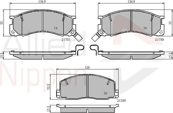 Comline ADB3441 - Kit pastiglie freno, Freno a disco autozon.pro