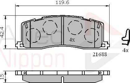 Comline ADB3443 - Kit pastiglie freno, Freno a disco autozon.pro