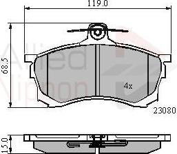 Comline ADB3452 - Kit pastiglie freno, Freno a disco autozon.pro