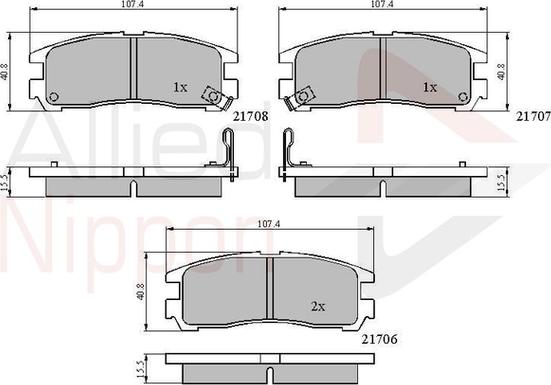 Comline ADB3468 - Kit pastiglie freno, Freno a disco autozon.pro