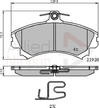 Comline ADB3462 - Kit pastiglie freno, Freno a disco autozon.pro