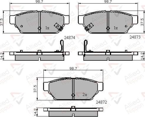 Comline ADB3405 - Kit pastiglie freno, Freno a disco autozon.pro