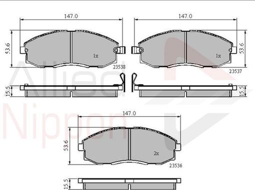 Comline ADB3481 - Kit pastiglie freno, Freno a disco autozon.pro