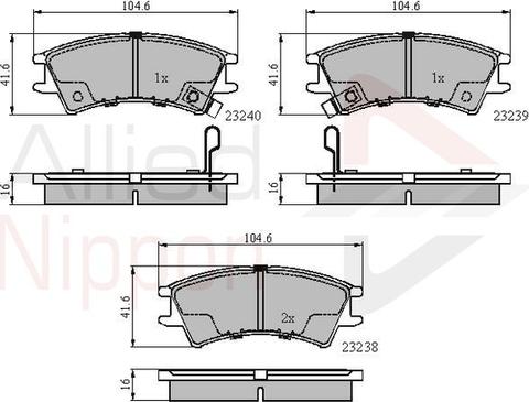 Comline ADB3488 - Kit pastiglie freno, Freno a disco autozon.pro