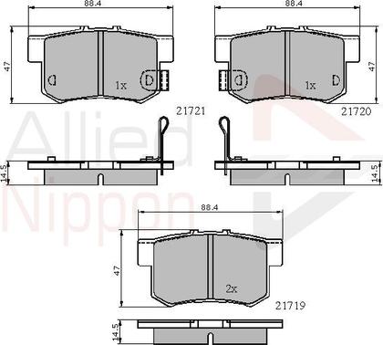 Comline ADB3471 - Kit pastiglie freno, Freno a disco autozon.pro