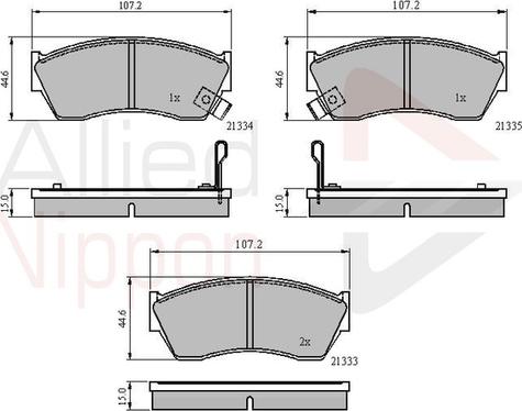 Comline ADB3518 - Kit pastiglie freno, Freno a disco autozon.pro