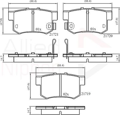 Comline ADB36049 - Kit pastiglie freno, Freno a disco autozon.pro