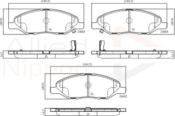 Comline ADB36044 - Kit pastiglie freno, Freno a disco autozon.pro