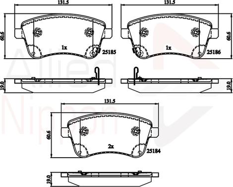 Comline ADB36047 - Kit pastiglie freno, Freno a disco autozon.pro