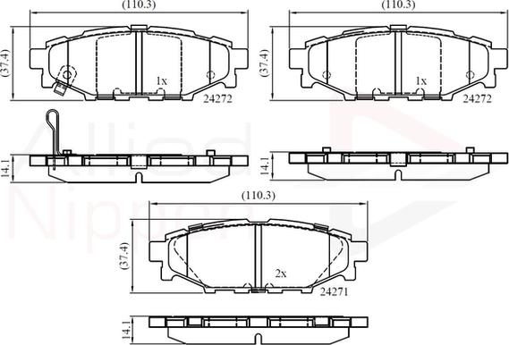 Comline ADB36052 - Kit pastiglie freno, Freno a disco autozon.pro