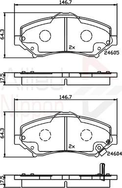 Comline ADB36066 - Kit pastiglie freno, Freno a disco autozon.pro