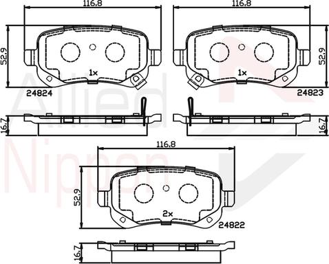 Comline ADB36067 - Kit pastiglie freno, Freno a disco autozon.pro