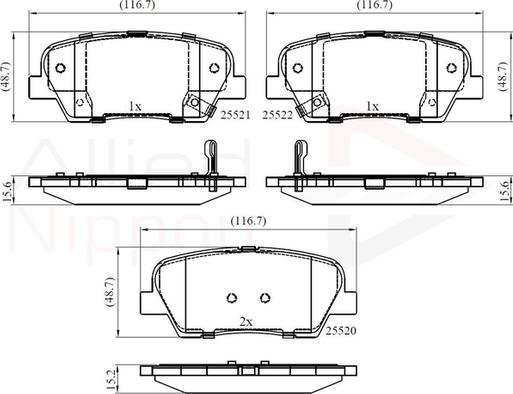 Comline ADB36009 - Kit pastiglie freno, Freno a disco autozon.pro