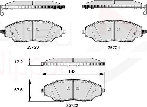 Comline ADB36083 - Kit pastiglie freno, Freno a disco autozon.pro