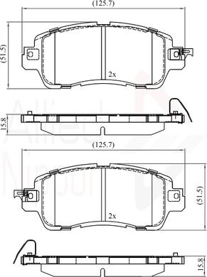 Comline ADB36115 - Kit pastiglie freno, Freno a disco autozon.pro