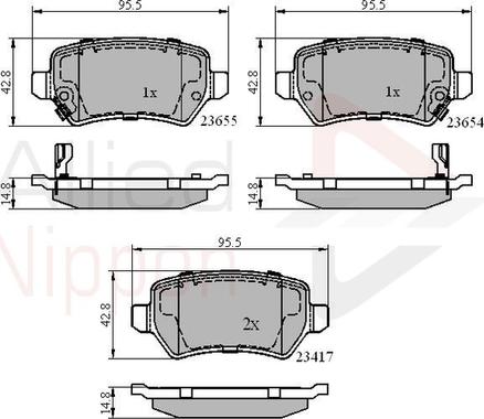 Comline ADB31551 - Kit pastiglie freno, Freno a disco autozon.pro