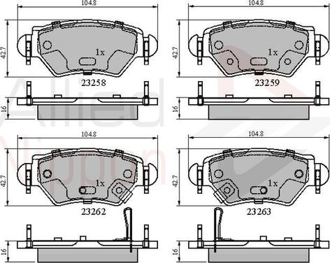 Comline ADB31504 - Kit pastiglie freno, Freno a disco autozon.pro