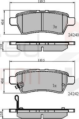 Comline ADB31518 - Kit pastiglie freno, Freno a disco autozon.pro