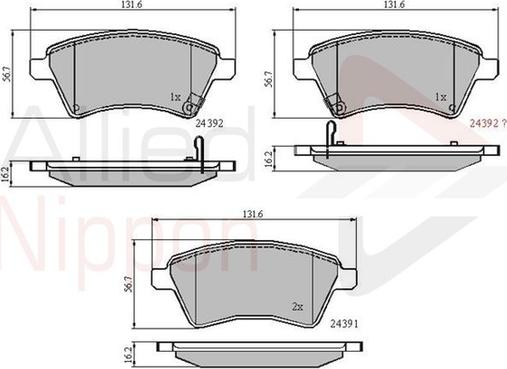 Comline ADB31513 - Kit pastiglie freno, Freno a disco autozon.pro