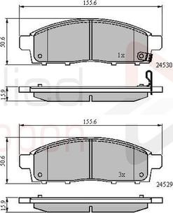 Comline ADB31584 - Kit pastiglie freno, Freno a disco autozon.pro