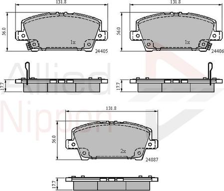 Comline ADB31586 - Kit pastiglie freno, Freno a disco autozon.pro