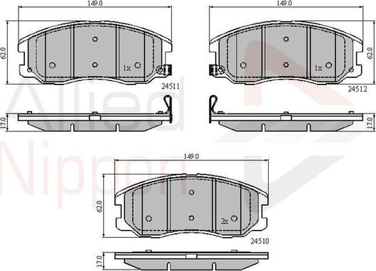 Comline ADB31582 - Kit pastiglie freno, Freno a disco autozon.pro