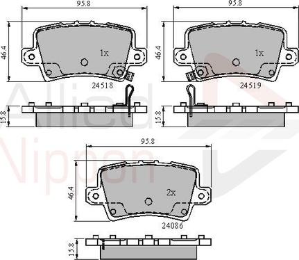 Comline ADB31587 - Kit pastiglie freno, Freno a disco autozon.pro