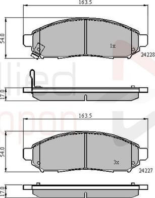 Comline ADB31520 - Kit pastiglie freno, Freno a disco autozon.pro