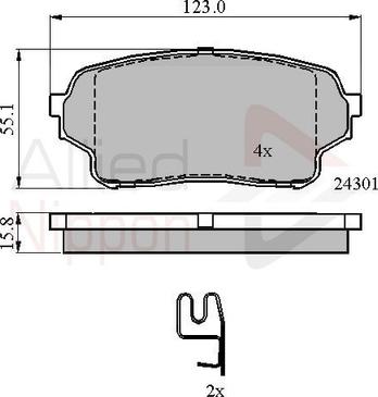 Comline ADB31523 - Kit pastiglie freno, Freno a disco autozon.pro